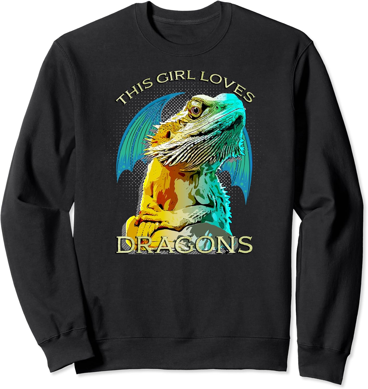 This Girl Loves Dragons Funny Pet Bearded Dragon Sweatshirt Amazon.co
